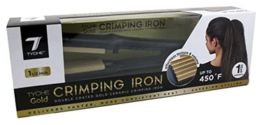 Tyche Gold 1½' Crimping Iron - ANNS BEAUTY SUPPLY